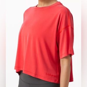 NWT Lululemon Short Sleeve Shirt XS/S in Pink/Red